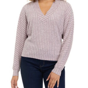 A. Byer
Long Sleeve Rib Brushed Hacci Crop Top.  Size: XL